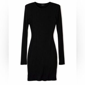 Naked Wardrobe Classic Black Long Sleeve Dress